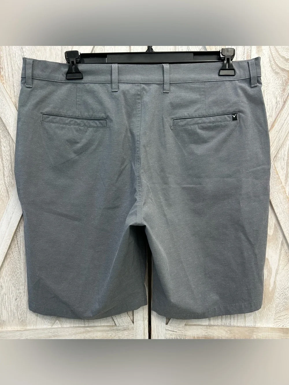 Callaway Golf 38 Flat-Front Gray Stretch Performance Shorts